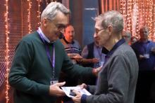 Oleg Korablev awarding Alexander Bazilevsky